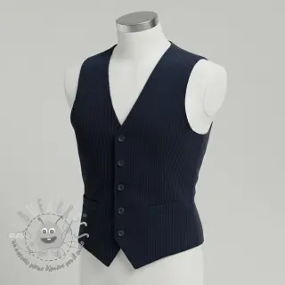 Velluto a coste 6W COTTON TOUCH navy