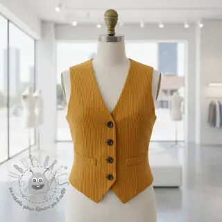 Velluto a coste 6W COTTON TOUCH ochre