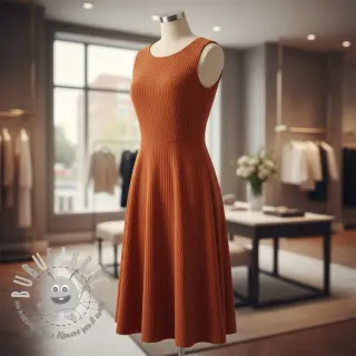 Velluto a coste 6W COTTON TOUCH rust