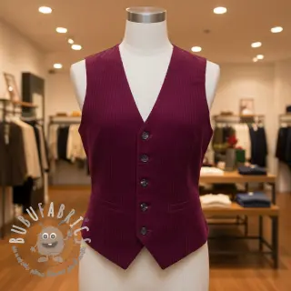 Velluto a coste 6W COTTON TOUCH bordeaux