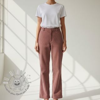 Velluto a coste 6W COTTON TOUCH dark rose