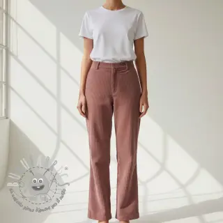 Velluto a coste 6W COTTON TOUCH dark rose