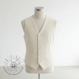 Velluto a coste 6W COTTON TOUCH ecru