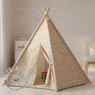 Velluto a coste STRETCH Little dino light sand