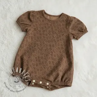Velluto a coste STRETCH Little dino taupe