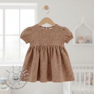 Velluto a coste STRETCH Little foxes sand