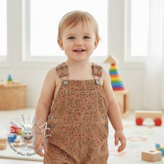 Velluto a coste STRETCH Little foxes sand