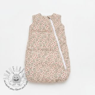 Velluto a coste STRETCH Little foxes light sand