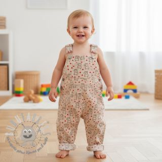 Velluto a coste STRETCH Little foxes light sand