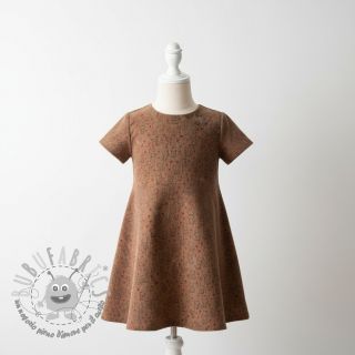 Velluto a coste STRETCH Little foxes taupe