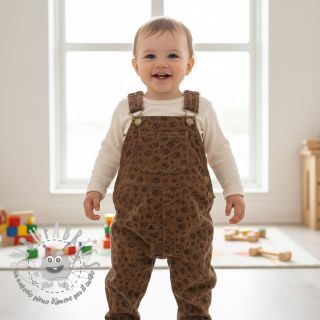 Velluto a coste STRETCH Little hedgehog taupe