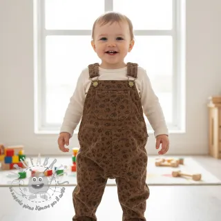 Velluto a coste STRETCH Little hedgehog taupe
