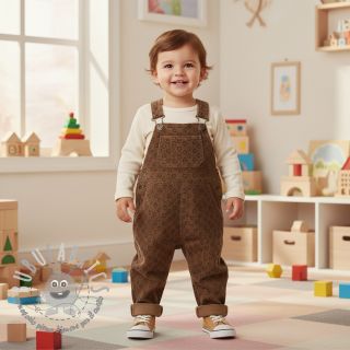 Velluto a coste STRETCH Little love taupe