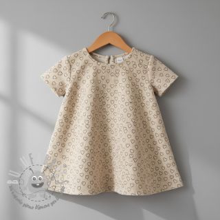 Velluto a coste STRETCH Little love light sand