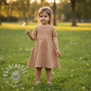 Velluto a coste STRETCH Little cherry sand