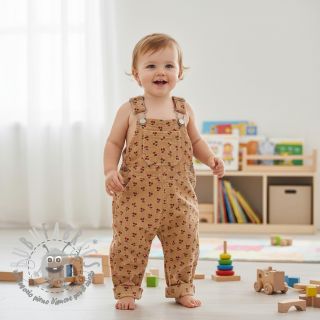 Velluto a coste STRETCH Little cherry sand