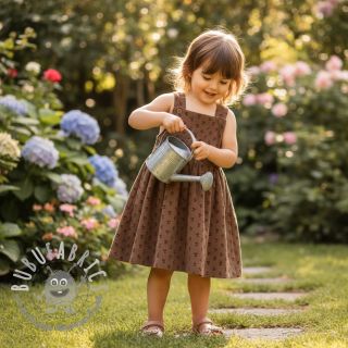 Velluto a coste STRETCH Little cherry taupe