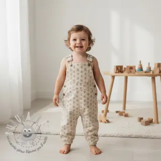 Velluto a coste STRETCH Little bunny light sand