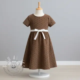 Velluto a coste STRETCH Little bunny taupe