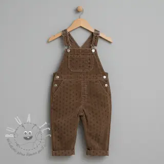 Velluto a coste STRETCH Little bunny taupe