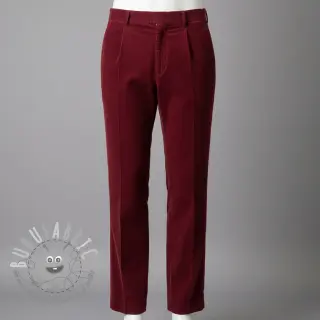 Velluto a coste wine red