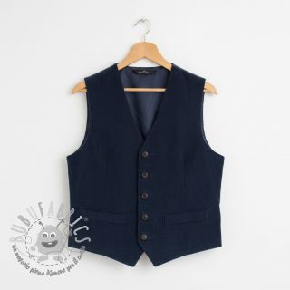 Velluto a coste dark cobalt