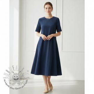 Velluto a coste dark cobalt