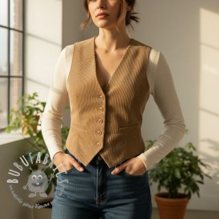 Velluto a coste STRIPE beige