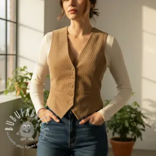 Velluto a coste STRIPE beige