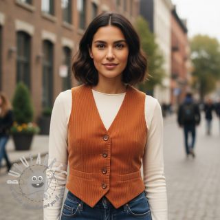 Velluto a coste terracotta