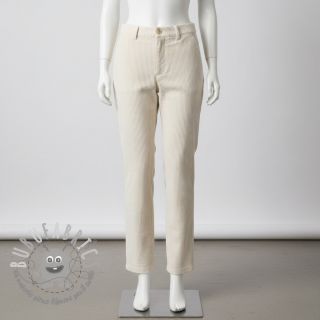 Velluto a coste ecru