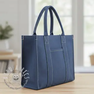 Tessuto CANVAS STONEWASHED navy