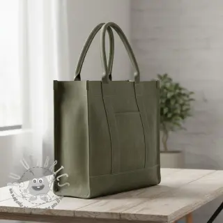 Tessuto CANVAS STONEWASHED army green