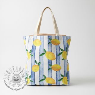 Tessuto decorativo Lemons blue digital print
