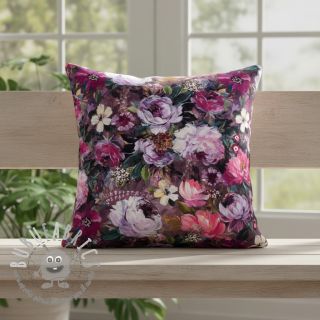 Tessuto decorativo Oil painting flowers mauve digital print