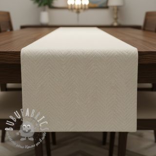 Tessuto decorativo jacquard Saxo ecru