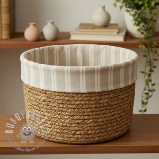 Tessuto decorativo jacquard LINEN LOOK Etretat lin