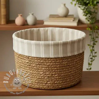 Tessuto decorativo jacquard LINEN LOOK Etretat lin
