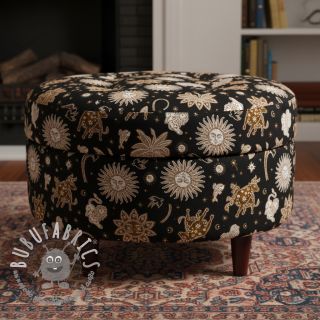Tessuto decorativo jacquard Pygmalion noir