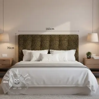 Tessuto decorativo jacquard Mesopotamie noir jaune