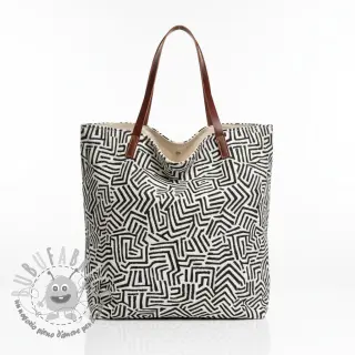 Tessuto decorativo jacquard Mesopotamie allover graphite