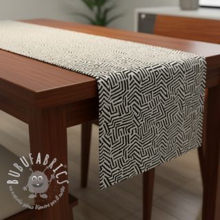 Tessuto decorativo jacquard Mesopotamie allover graphite