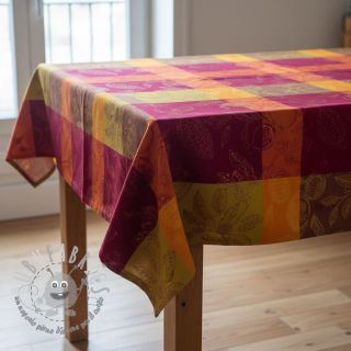 Tessuto decorativo FRENCH TABLE CLOTH JACQUARD Cabosse allover harissa