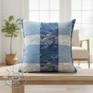 Tessuto decorativo FRENCH TABLE CLOTH JACQUARD Niwa allover indigo