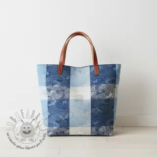 Tessuto decorativo FRENCH TABLE CLOTH JACQUARD Niwa allover indigo