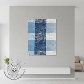 Tessuto decorativo FRENCH TABLE CLOTH JACQUARD Niwa allover indigo