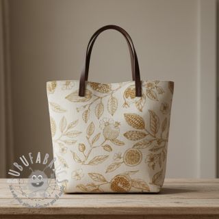 Tessuto decorativo RUSTIC VINTAGE PRINT Granata peanut