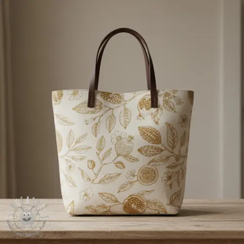 Tessuto decorativo RUSTIC VINTAGE PRINT Granata peanut