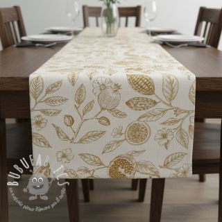 Tessuto decorativo RUSTIC VINTAGE PRINT Granata peanut