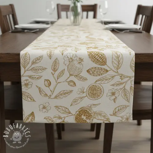 Tessuto decorativo RUSTIC VINTAGE PRINT Granata peanut